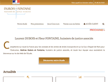 Tablet Screenshot of dubois-huissier-93.com